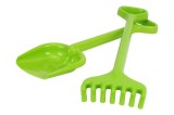 Set de nisip, unelte de gradina, Technok (1424), lopata si grebla, 50 cm, verde