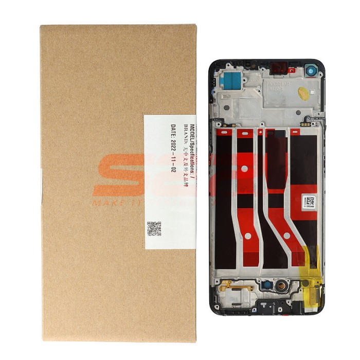 LCD+Touchscreen cu Rama OPPO A74 4G / F19 BLACK Original Service Pack