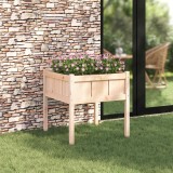 vidaXL Vază pentru Grădină Natură 70 x 70 x 70 cm Lemn de pin masiv 8000848