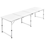 Cumpara ieftin Masă camping din aluminiu reglabilă 240 x 60 cm