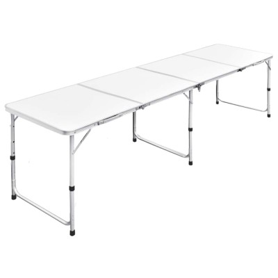 Masă camping din aluminiu reglabilă 240 x 60 cm foto