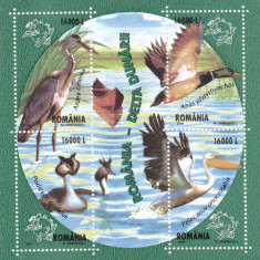 Romania 2004 ,FAUNA din Delta Dunarii ,bloc nestampilat,nr lista 1625.