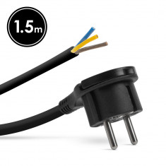 Ștecher cu clemă de plastic – cablu de 1,5 metri – 3 x 1,5 mm2 – negru