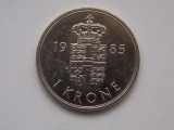 1 krone 1985 DANEMARCA (R &hearts; B), Europa