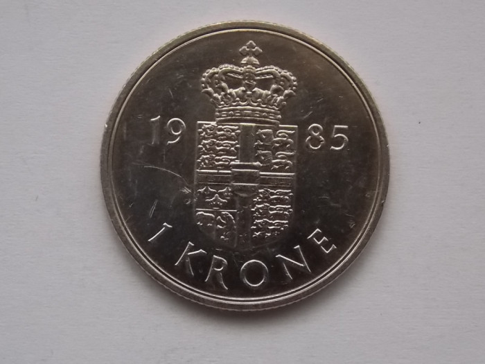 1 krone 1985 DANEMARCA (R &hearts; B)