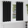 VidaXL Perdele cu perdele 2 pcs Negru 175x140cm Poliester 4107319