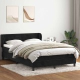 vidaXL Pat box spring cu saltea, negru, 140x210 cm, catifea 3317609