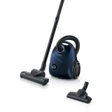 Aspirator cu sac Bosch BGBS2BU1T, 850W, 3.5 L, Filtru igienic, Perie rotativă Turbo, Duza spatii inguste, Albastru