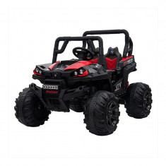 Vehicul electric Off Road Jeep, 130 x 93 x 37 cm, 4.5 km/h, plastic/metal, maxim 30 kg, 3-8 ani, Negru/Rosu foto