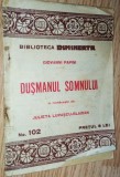 Dusmanul somnului - Giovani Papini, editie interbelica ed. Adevarul Bucuresti