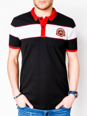 Tricou polo, bumbac, barbati - S910-negru foto