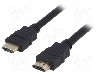 Cablu HDMI - HDMI, din ambele par&amp;#355;i, HDMI mufa, 20m, negru, AKYGA - AK-HD-200A