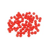 Set 250 margele plastic Cracked, diametru 6 mm, 30 g, Rosu, Crisalida
