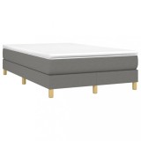 Cumpara ieftin Pat box spring cu saltea, gri inchis, 120x190 cm, textil