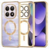 Husa premium Xiaomi Redmi Note 15 5G Asteroid GSM Luxury Crystal MagSafe, auriu