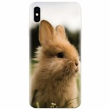 Husa silicon pentru Apple Iphone X, Cute Rabbit In Grass