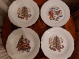 4 farfurii intinse Crăciun Tirschenreuth nefolosite