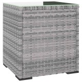 Cumpara ieftin Masa laterala, gri, 40x37x40,5 cm poliratan/sticla securizata