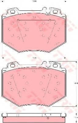 Set placute frana,frana disc MERCEDES S-CLASS (W220) (1998 - 2005) TRW GDB1575 foto