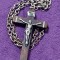 Crucifix cu lant masiv pentru gat,lant si crucifix vechi masiv-antichitate