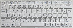 Tastatura laptop Msi Wind U135 MSI alba cu rama foto