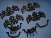 Set 4 aplici cu maner din alama pentru sertar, Ornamentale