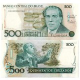 !!! BRAZILIA - 500 CRUZADOS (1986 - 1988) - P 212 c - UNC