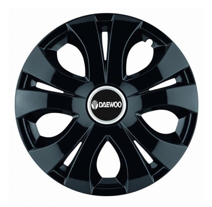 Set 4 Capace Roti Top Negru R15, Compatibil Cu Daewoo