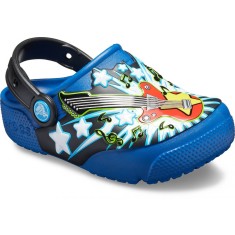 Saboti Crocs Fun Lab Guitar Lights Clog Albastru - Blue Jean