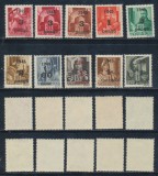 Ardealul de Nord 1945 emisiunea Oradea I lot 10 timbre diferite MNH originale