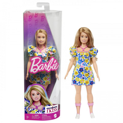 Papusa barbie fashionista blonda cu sindrom down foto