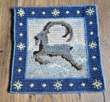 DECOR VINTAGE PENTRU PERETE, CUSUT MANUAL, ZODIA CAPRICORN