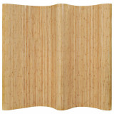 VidaXL Paravan de cameră, natural, 250 x 165 cm, bambus