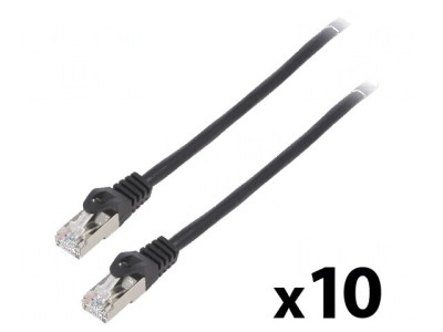 Cablul Patch F/UTP 6 litat CCA PVC negru 1,5m 26AWG foto