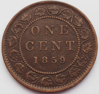 2568 Canada 1 cent 1859 Victoria km 1 foto