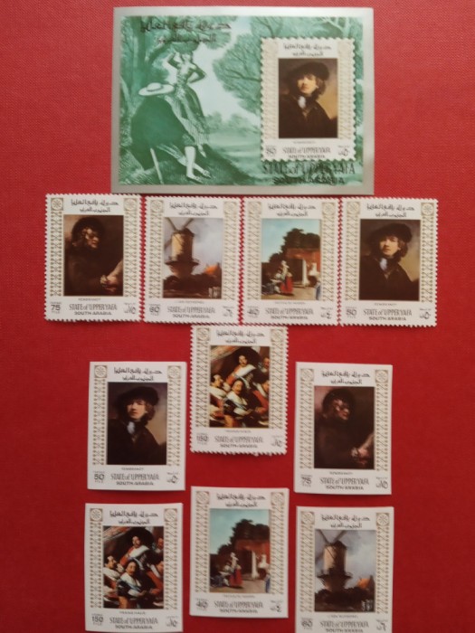 UPPERYAFA, REMBRANDT - COLIȚĂ + SERIE COMPLETĂ PERF./IMPERF. MNH