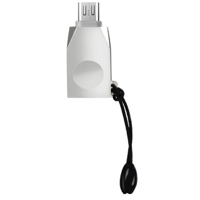 Adaptor Hoco OTG USB la USB Micro UA10 Argintiu foto