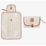 Patura Multifunctionala pentru Schimbat Pampers, Flippy, Rezistenta la Apa, Model Veverita, 50x70 cm, Bej