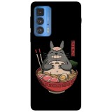 Husa compatibila cu Motorola Edge 20 Lite model Totoro Meal, Silicon, TPU, Viceversa, Transparent, Carcasa