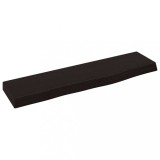 Cumpara ieftin Raft de perete maro inchis 40x10x2 cm lemn masiv stejar tratat