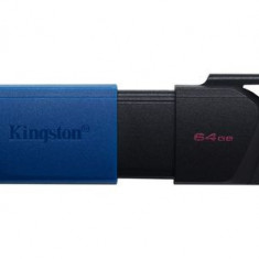 Memorie USB 3.2 Kingston DataTraveler Exodia M, 64gb, capac retractabil, albastra