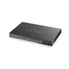 Zyxel gs192024hpv2 24-port gbe smart managed poe switch 4x gbe combo (rj45/sfp) ports 24 x