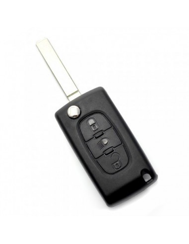 Citroen / Peugeot 307 - Carcasa tip cheie briceag cu 3 butoane, lama VA2-SH3, fara suport baterie