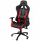 Scaun pentru gaming, inaltime maxima 134 cm, suporta 110 kg, Negru/Rosu