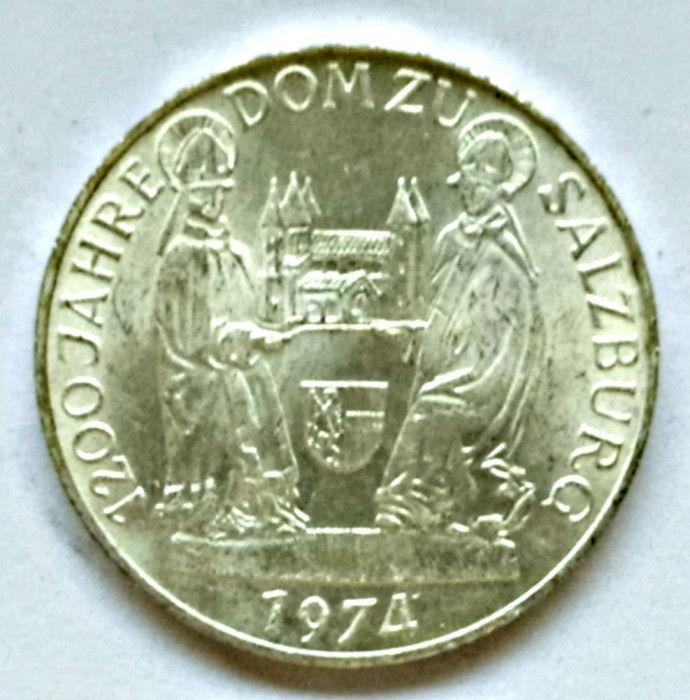 AUSTRIA 50 SCHILLING 1974 1200 ANI DOM ZU SALZBURG ARGINT AUNC