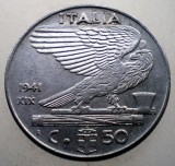 2.306 ITALIA WWII VITTORIO EMANUELE III 50 CENTESIMI 1941 R MAGNETICA, Europa