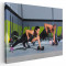 Tablou cuplu antrenament fitness Tablou canvas pe panza CU RAMA 80x120 cm
