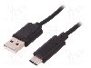 Cablu USB A mufa, USB C mufa, USB 2.0, lungime 1.5m, {{Culoare izola&amp;#355;ie}}, QOLTEC - 50489