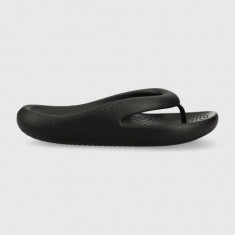 Crocs șlapi Mellow Slide femei, culoarea negru, cu toc plat 208437