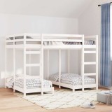 Cumpara ieftin Cadru de pat supraetajat triplu Alb 140 x 200 cm